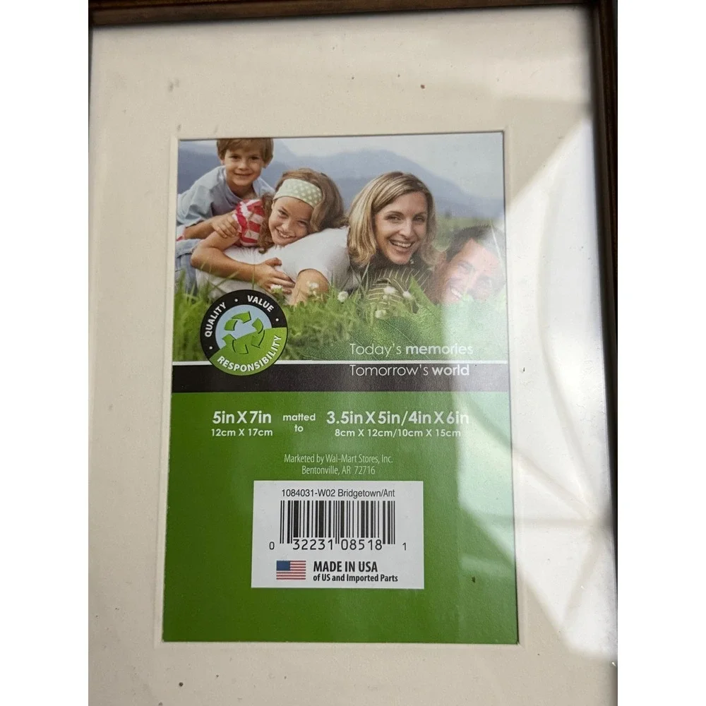 Bridgetown Bronze Embossed 5x7 Picture Frame Matted to 4x6 or 3.5x5 Made in USA
